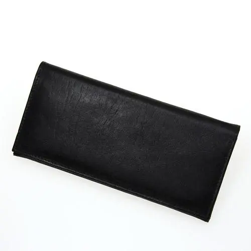 【全牛皮】男士真皮長型銀包 - 黑色 ブラック