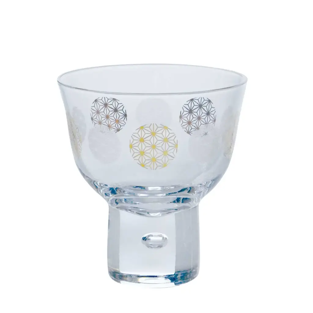 和紋清酒杯（麻の葉柄）