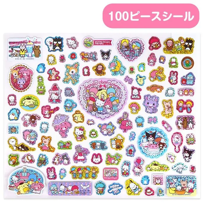 【SANRIO】角色閃亮貼紙 100P