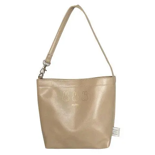 【MIFFY】仿皮手提袋（啡色）