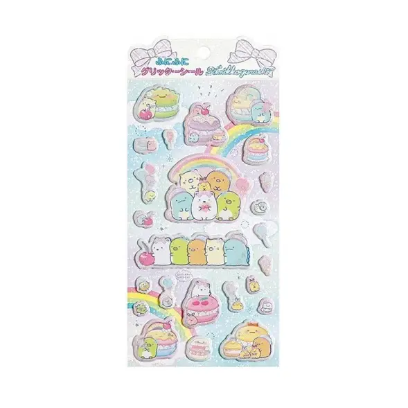 San-X【角落生物】立體貼紙（彩虹馬卡龍）