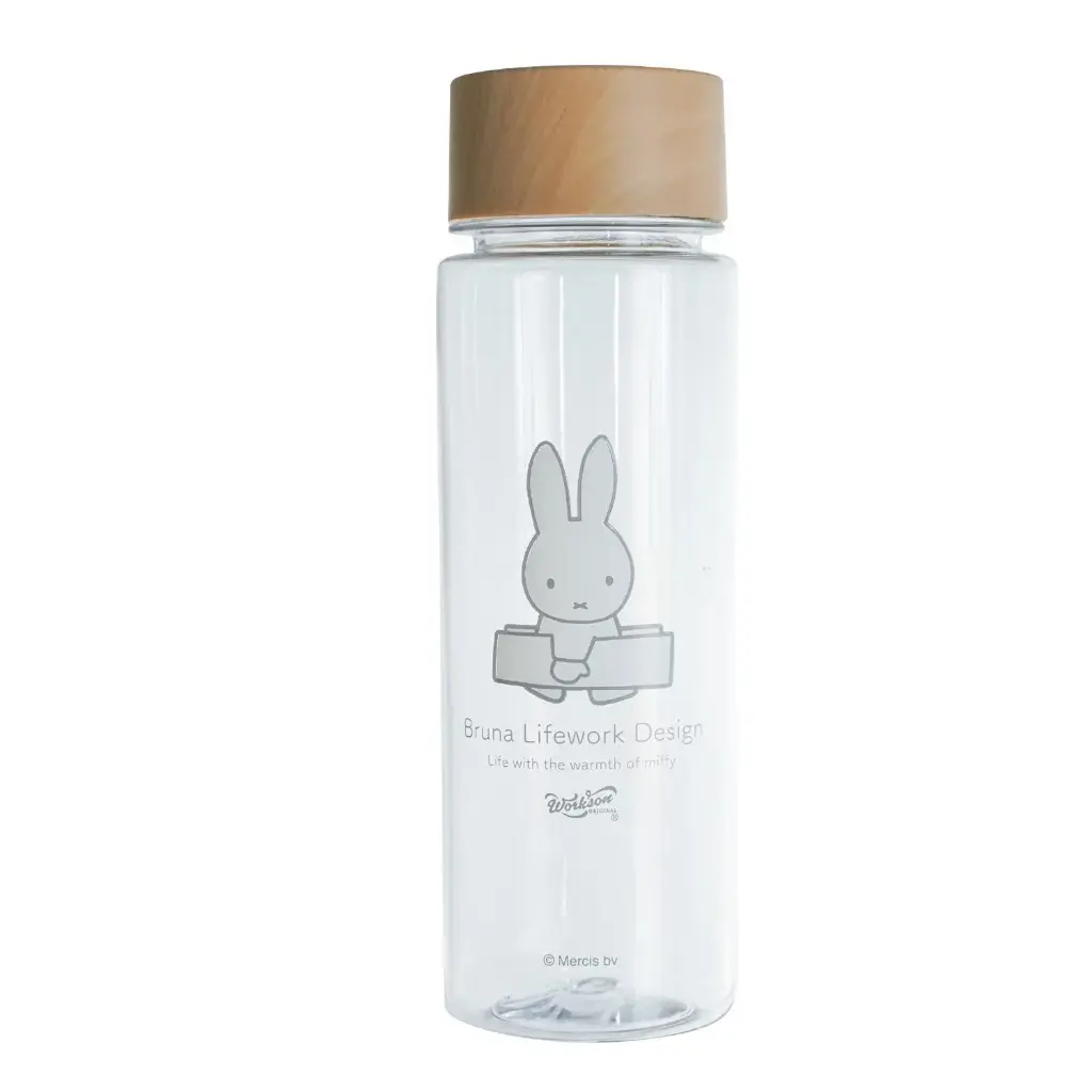【Miffy】透明塑膠樽（木紋蓋）