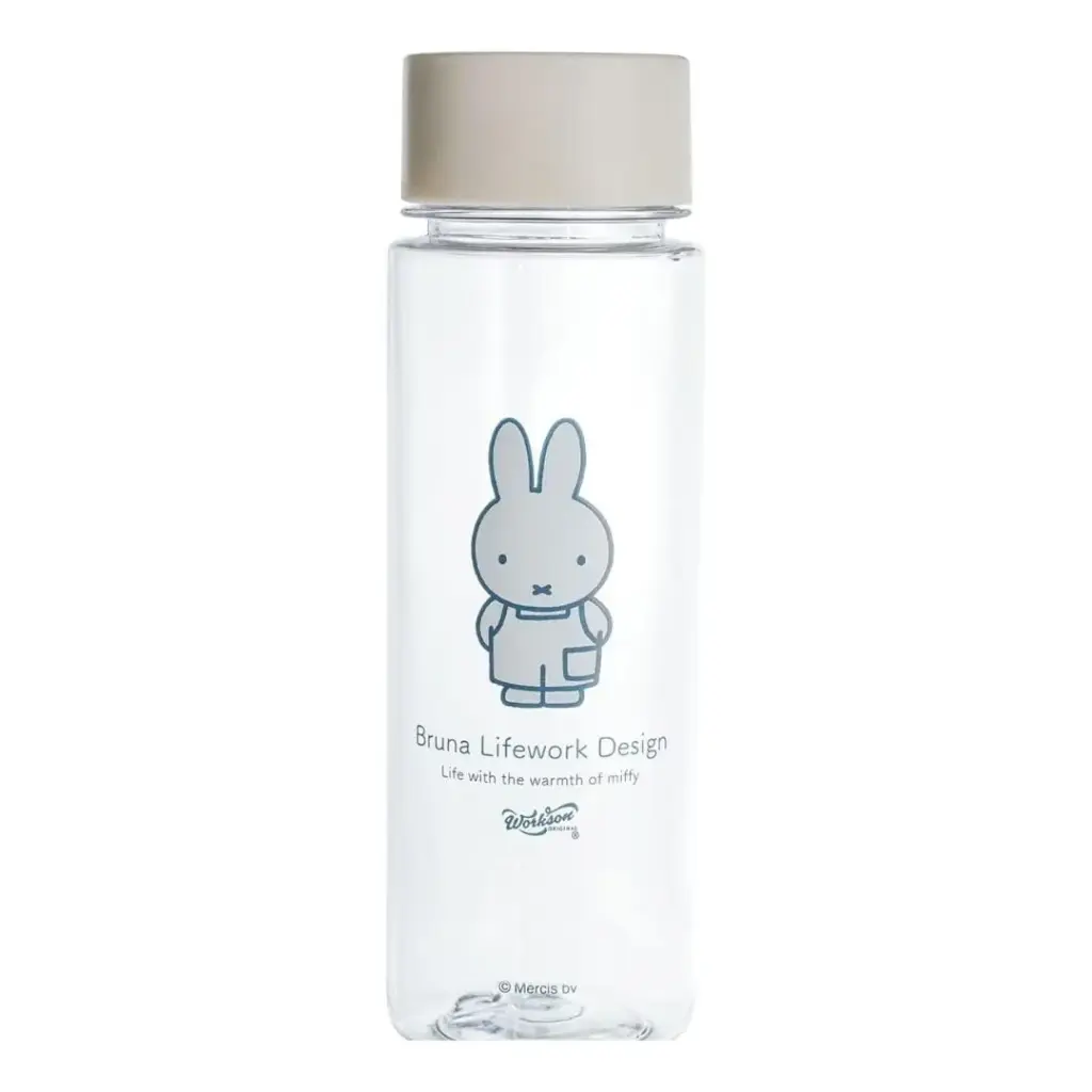【Miffy】透明塑膠樽（米色蓋）