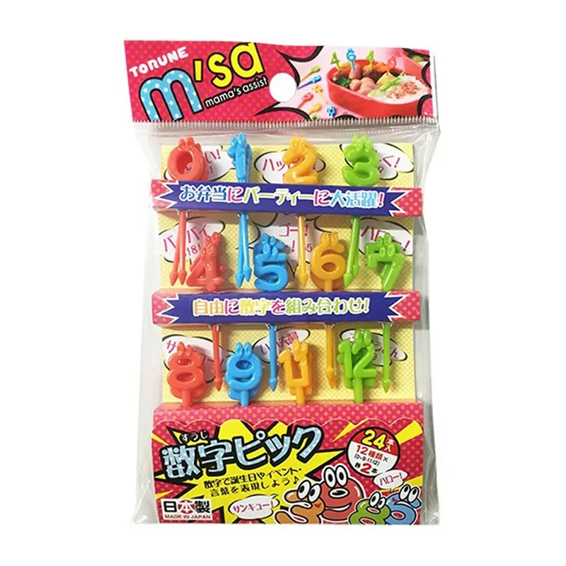 數字食物水果叉（12支 x 2套）