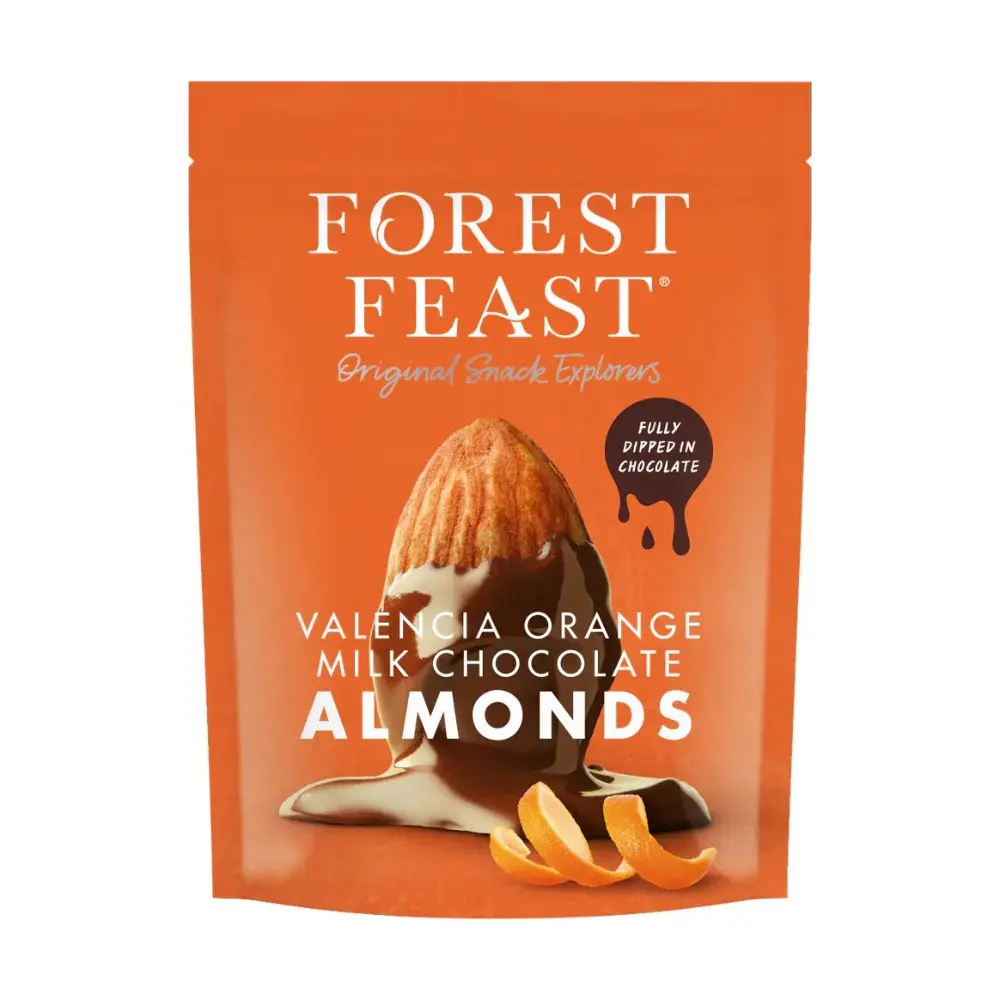 Valencia Orange Milk Chocolate Almonds 120g