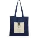 貓圖案帆布手提袋（深藍色）by 戸崎尚美