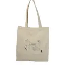 貓圖案帆布手提袋（米白色）by 戸崎尚美