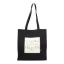 貓圖案帆布手提袋（黑色）by 戸崎尚美