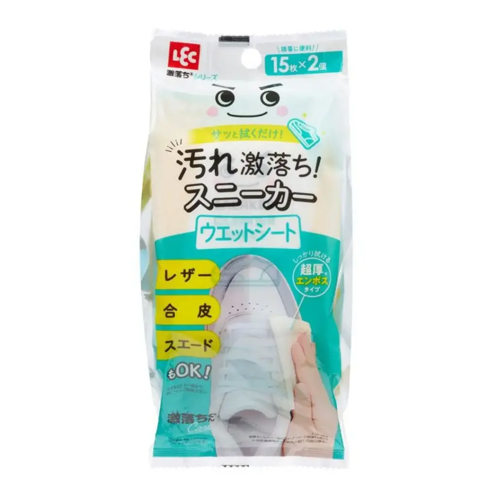 【激落君】運動鞋清潔濕紙巾（15枚 x 2個）