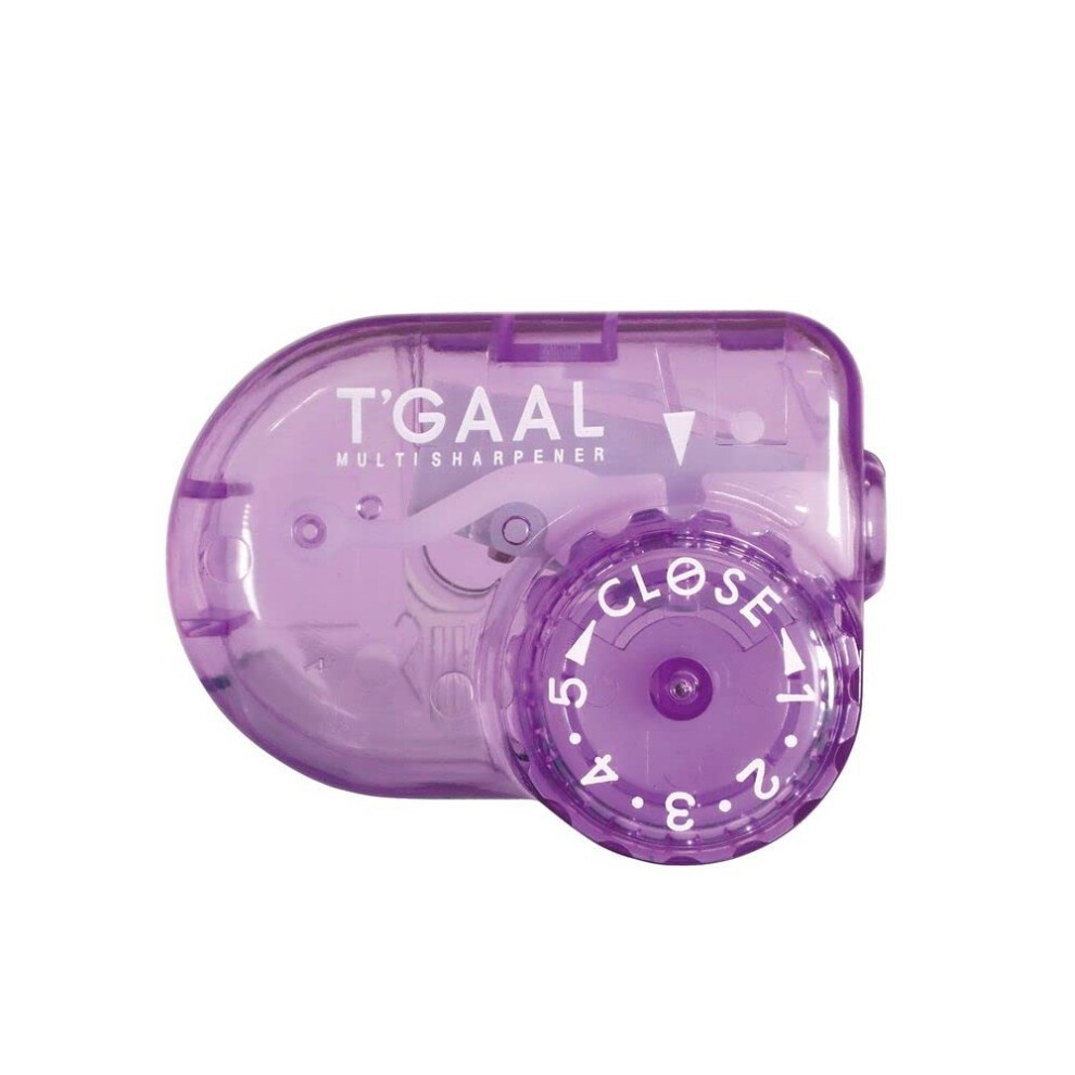 KUTSUWA STAD TgAAL Angle Adjustable Pencil Sharpener  Translucent Purple  1 Ea RS036PU