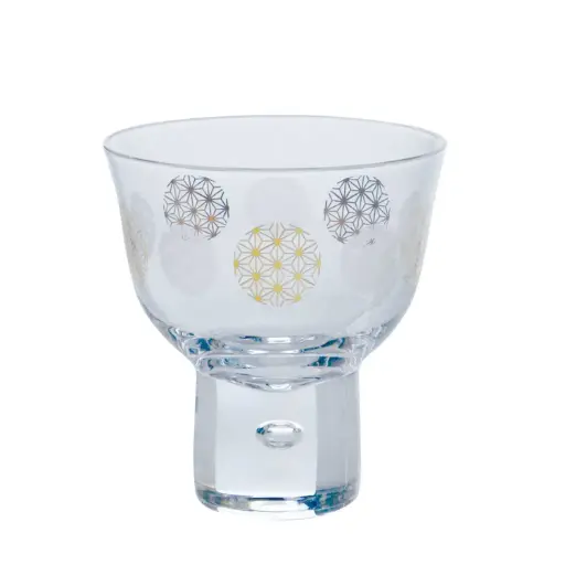 [4906678209614] 【日本製】和紋清酒杯（麻の葉柄）