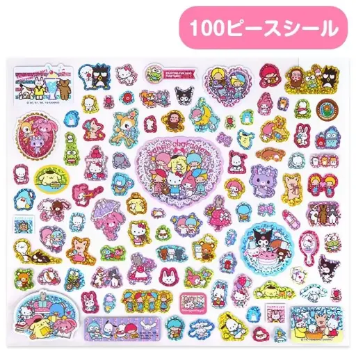 [4901610000267] 【SANRIO】角色閃亮貼紙 100P