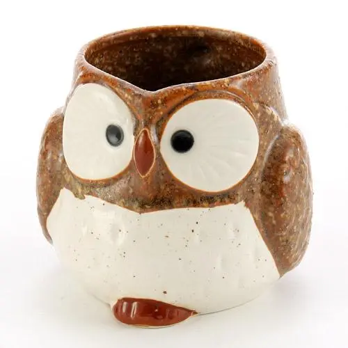 [4562205973191] 宗峰窯貓頭鷹茶杯／啡色