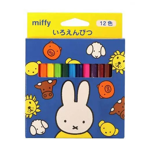 [4901478174438] 【MIFFY】迷你木顏色筆（12色）