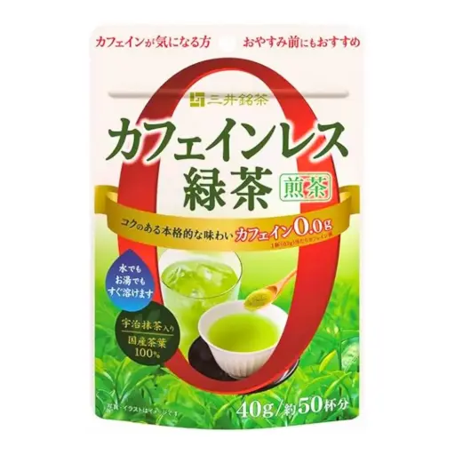 [4902831508440] 無咖啡因綠茶粉 40g