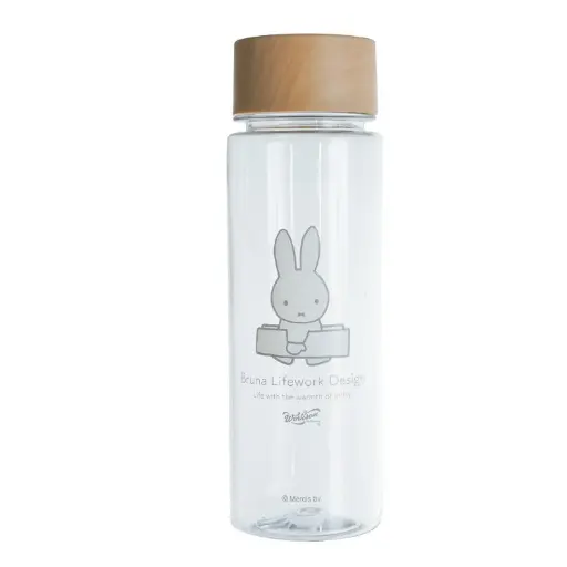 [4582515718640] 【Miffy】透明塑膠樽（木紋蓋）