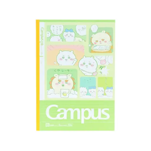 [4901770764344-GN] 【Campus x Chiikawa】B5 橫線筆記簿（青綠）