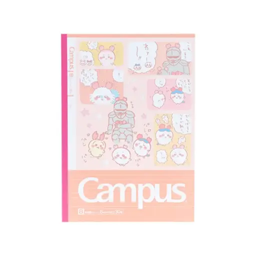 [4901770764344-PK] 【Campus x Chiikawa】B5 橫線筆記簿（粉紅）