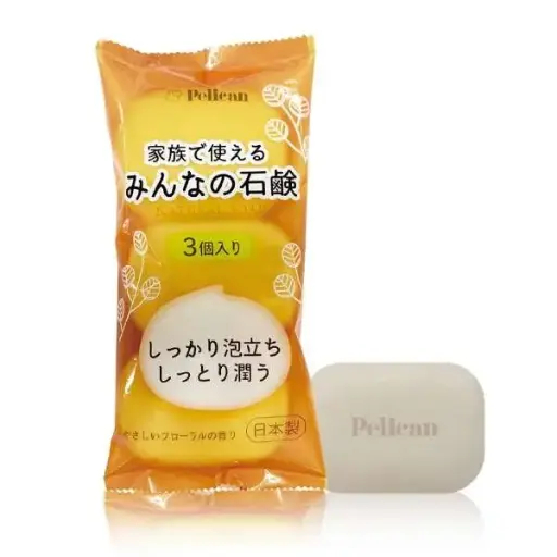 [4976631481968] 【Pelica】溫和保濕沐浴皂（3個入）