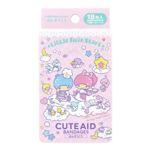 [4525636322471] Little Twin Stars Cute Aid 膠布（18枚入）
