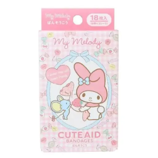 [4525636322464] My Melody Cute Aid 膠布（18枚入）