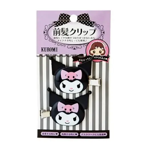 [4901610430194] 【Kuromi】Bow Hair Clips (Set of 2)