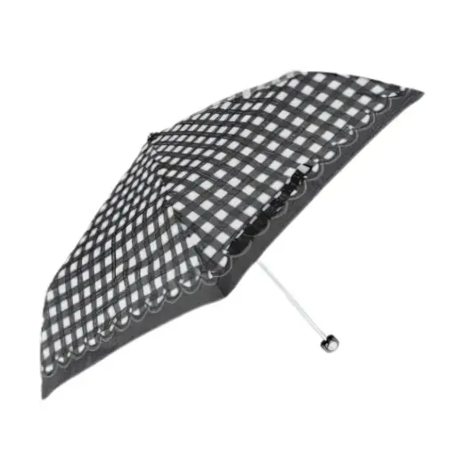 [4934407216701] Light Weight Foldable umbrella (Light blue ・Dots pattern)