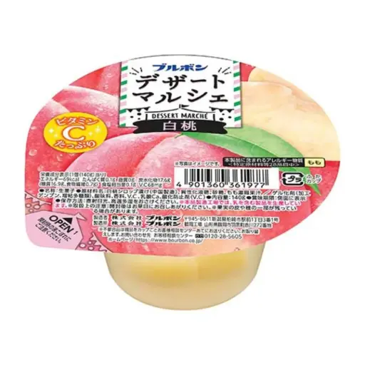 [4901360361977] 白桃果肉啫喱 140g 