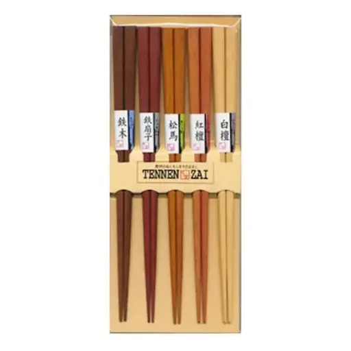 [4970736614764] Natural Wood Chopstick (5 sets)