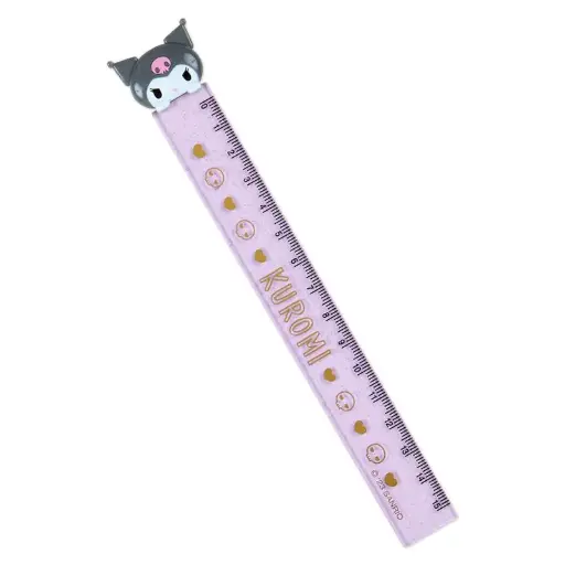 [4550337502624] Kuromi 探頭造型塑膠間尺 15cm
