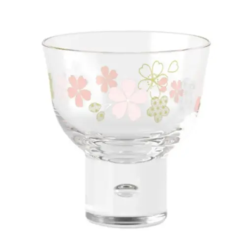 [4906678217725] 櫻花和紋高腳玻璃杯