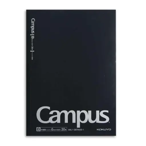 [AMノ-3BTNX5-1] 【Campus】B5 橫線筆記簿（黑色）