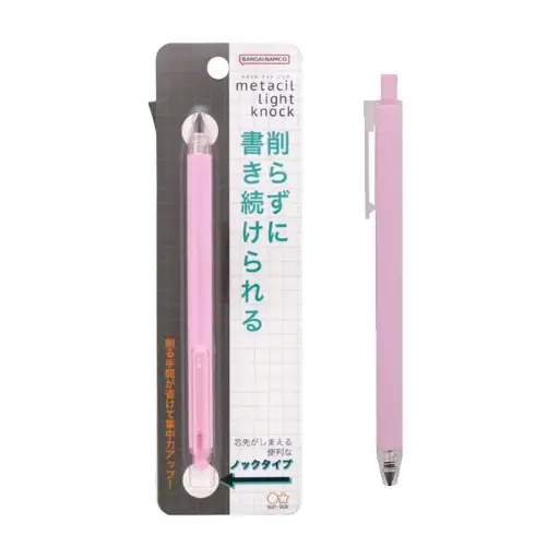 [4901770706627] Metacil Light Knock 輕量版金屬鉛筆（粉紅）