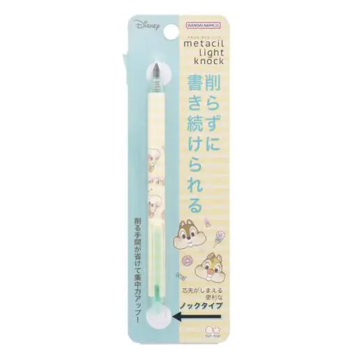 [4901770709758] Chip 'n' Dale x Metacil Light Knock 輕量版金屬鉛筆