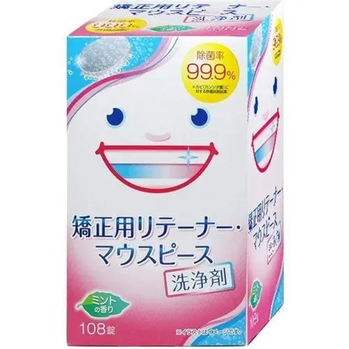 [4900480226388] 牙齒矯正器和牙托清潔片（108錠）