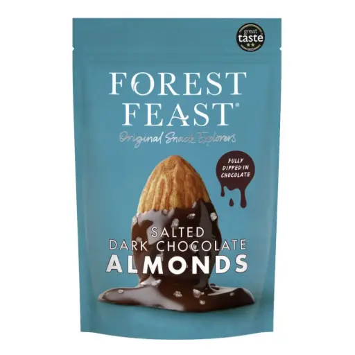 [5022374051872] Salted Dark Chocolate Almonds 120g