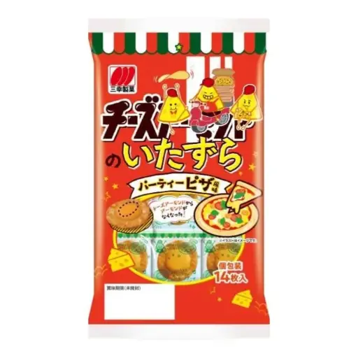 [4901626050409] Cheese Rice Cracker (14pcs) Pizza Flavor