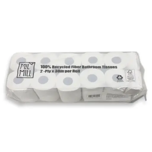[4897069130221] 【milmill】 Recycle Bathroom Tissue Roll (10 rolls)