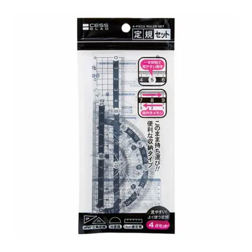 [4903409162859] 4-Piece Ruler Set