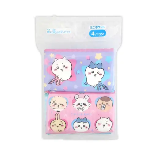 [4549660878773] 【Chiikawa】Pocket Tissues Mini (4 packs)