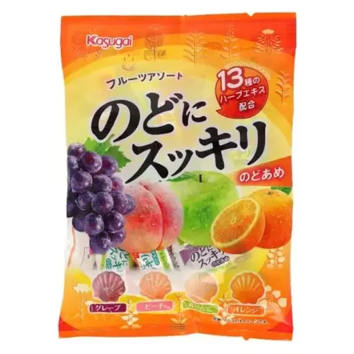 [4901326037069] 雜錦果汁貝殼糖 118g