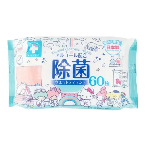 [4573135596374] 【Sanrio】99.9%純水濕紙巾（60張）