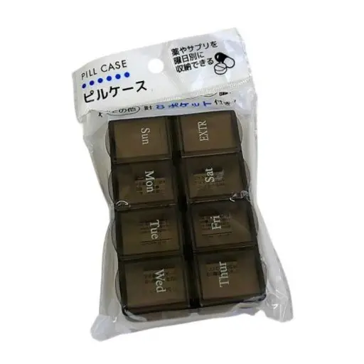 [4972822411981] ８格藥盒（黑色）